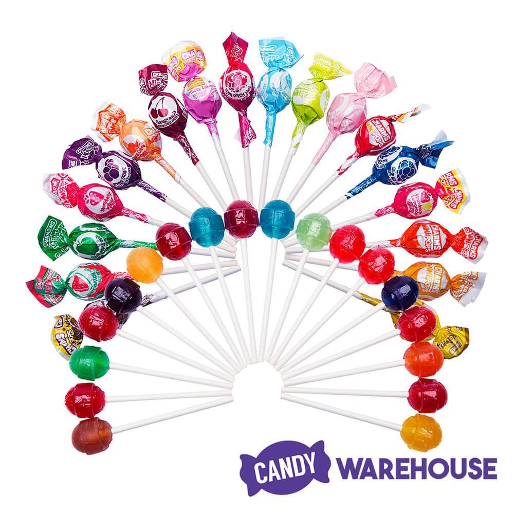 Charms Mini Pops Assorted Lollipops: 400-Piece Bag - Candy Warehouse