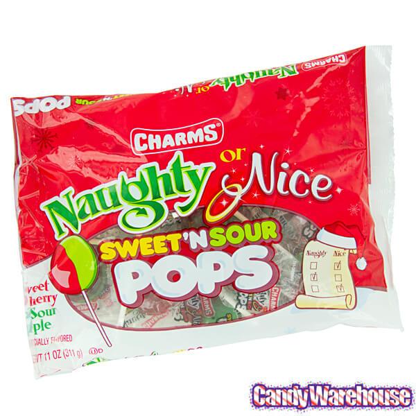 Charms Naughty or Nice Sweet n Sour Pops: 15-Piece Bag - Candy Warehouse