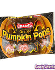 Charms Orange Pumpkin Pops: 15-Piece Bag - Candy Warehouse