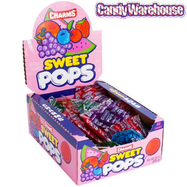 Charms Sweet Pops: 48-Piece Box | Candy Warehouse