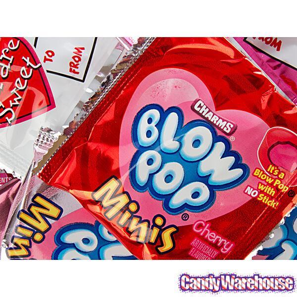 Charms Valentine Blow Pop Minis Snack Size Packs: 30-Piece Bag - Candy Warehouse