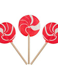 Cherry 2.5-Inch Pinwheel Pops: 12-Piece Box