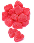 Cherry Jelly Hearts Candy: 16-Ounce Tub - Candy Warehouse