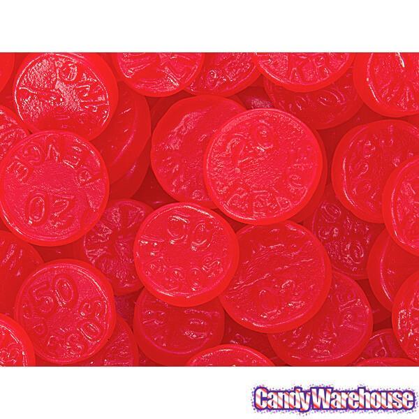 Cherry Juju Coins Candy: 7.5LB Bag - Candy Warehouse