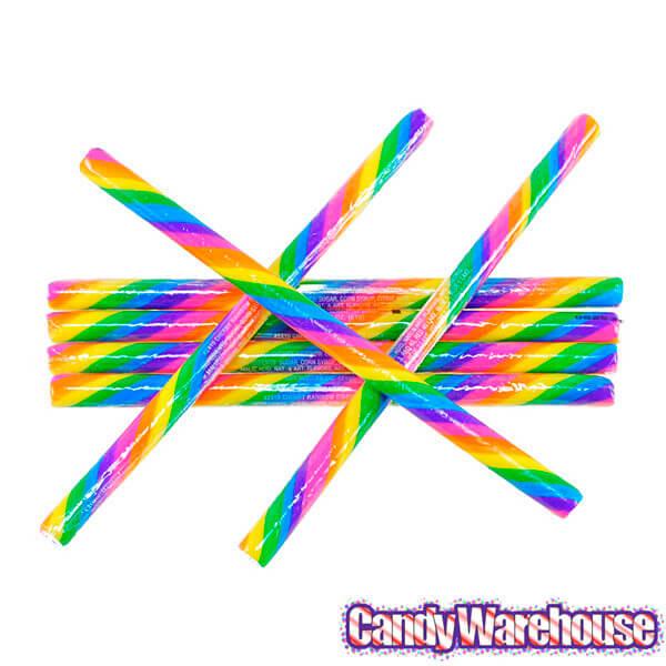 Cherry Rainbow Hard Candy Sticks: 100-Piece Box - Candy Warehouse