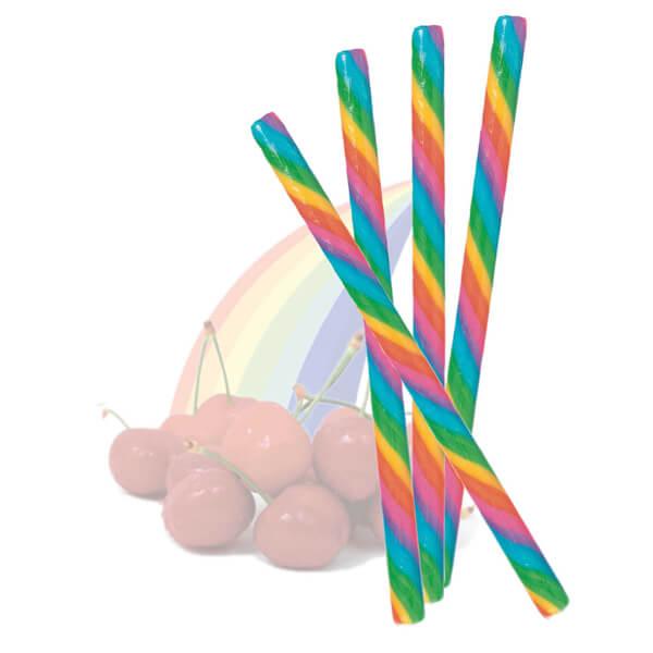 Cherry Rainbow Hard Candy Sticks: 100-Piece Box - Candy Warehouse