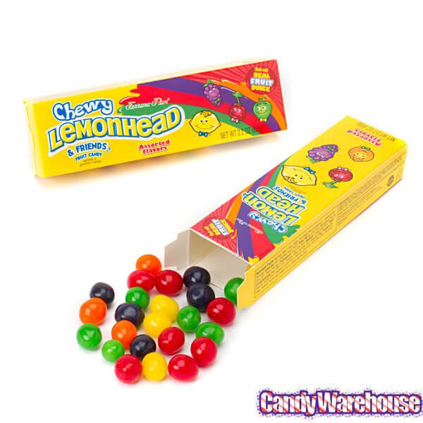 Chewy Lemonhead &amp; Friends 2.2-Ounce Packs: 24-Piece Box - Candy Warehouse