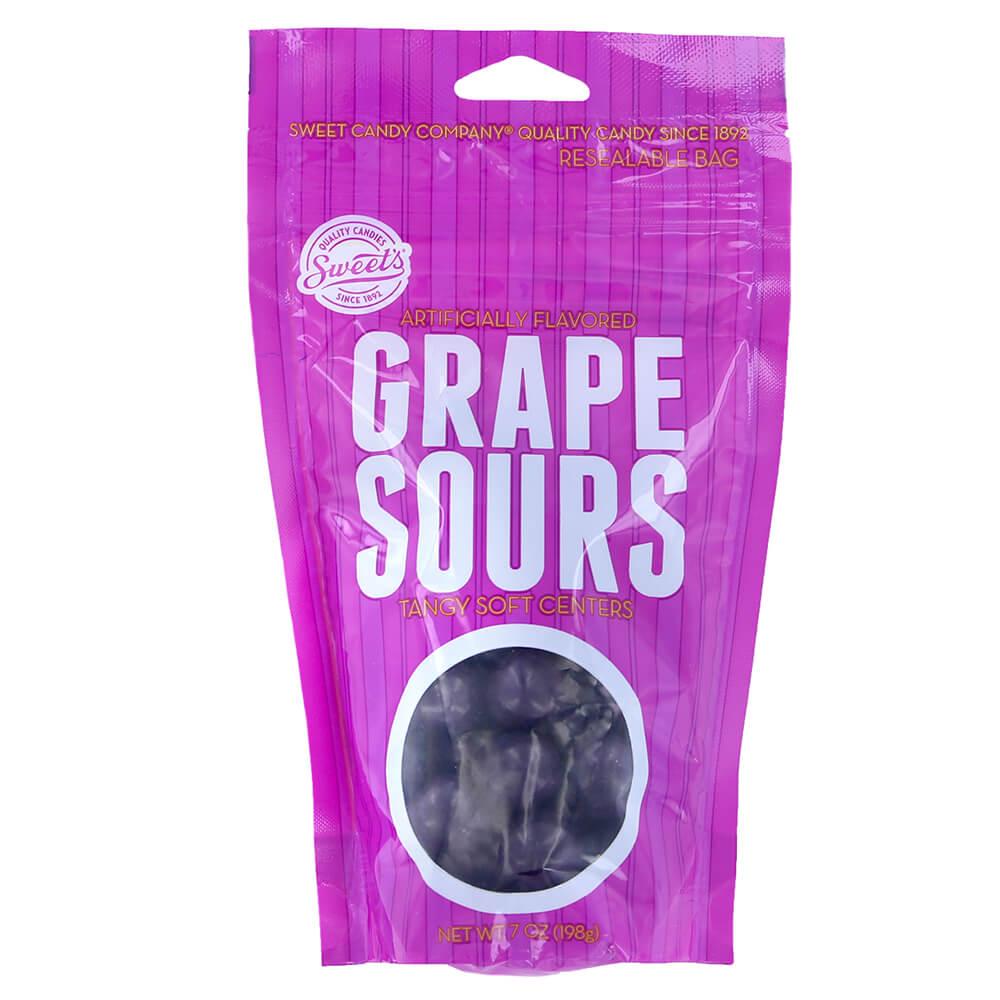 Chewy Sour Balls - Grape: 7-Ounce Bag - Candy Warehouse