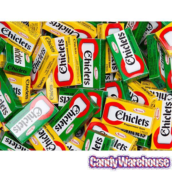 Chiclets Chewing Gum Snack Packs: 200-Piece Box - Candy Warehouse