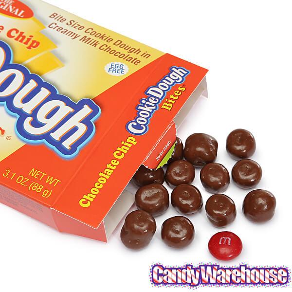 Chocolate Chip Cookie Dough Bites Candy Theater Size Packs: 12-Piece Box - Candy Warehouse