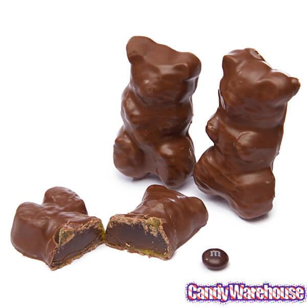 Chocolate Covered Jumbo Gummy Bears: 5LB Box