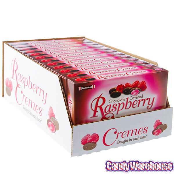 Chocolate Covered Raspberry Cremes Candy 4-Ounce Packs: 12-Piece Box - Candy Warehouse