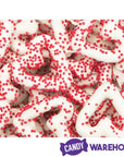 Chocolate Frosted Valentine Mini Pretzel Hearts: 5LB Bag - Candy Warehouse