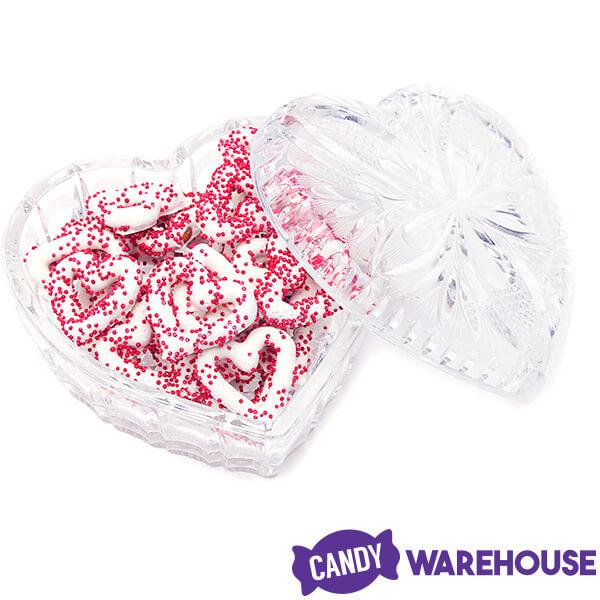 Chocolate Frosted Valentine Mini Pretzel Hearts: 5LB Bag - Candy Warehouse