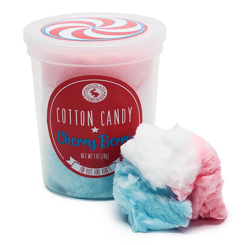 Chocolate Storybook Cotton Candy - Cherry Berry: 1-Ounce Tub - Candy Warehouse