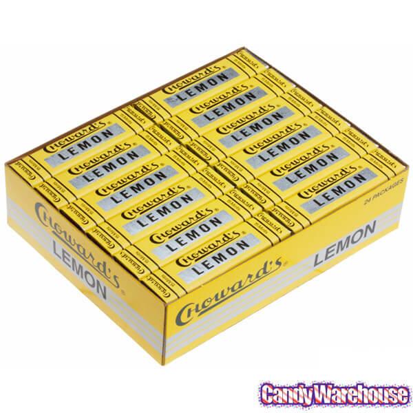 Choward's Lemon Mint Squares Candy Packs: 24-Piece Box - Candy Warehouse