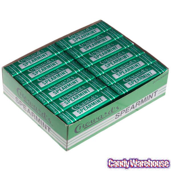 Choward's Spearmint Squares Candy Packs: 24-Piece Box - Candy Warehouse