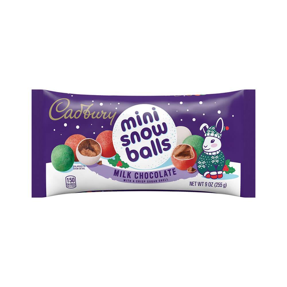 Christmas Cadbury Milk Chocolate Snowballs: 9-Ounce Bag - Candy Warehouse