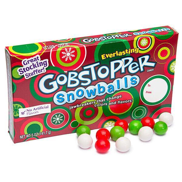 Christmas Everlasting Gobstopper Snowballs Candy 5-Ounce Packs: 12-Piece Box - Candy Warehouse