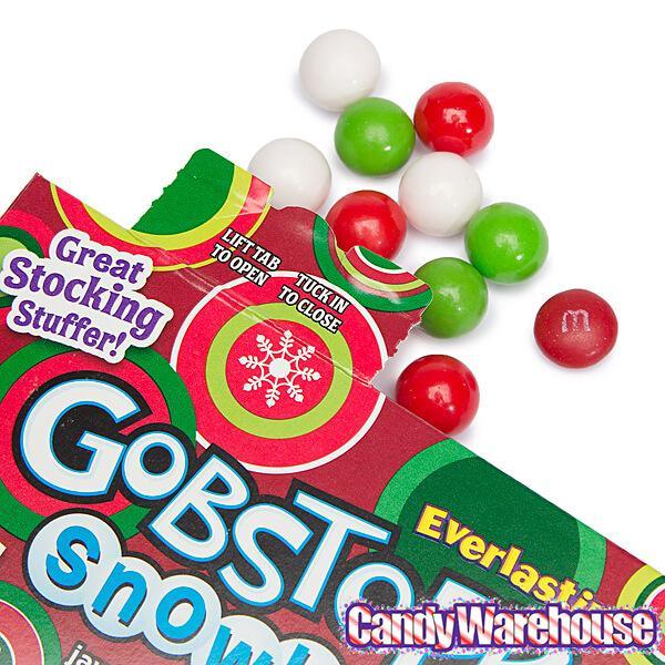 Christmas Everlasting Gobstopper Snowballs Candy 5-Ounce Packs: 12-Piece Box - Candy Warehouse