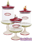 Christmas Glass Candy Canisters: Set of 3 - Candy Warehouse