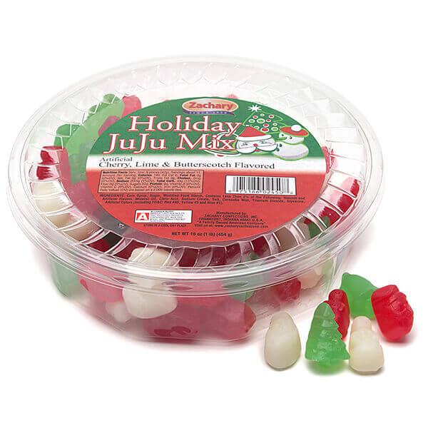 Christmas JuJu Mix Candy: 16-Ounce Tub - Candy Warehouse