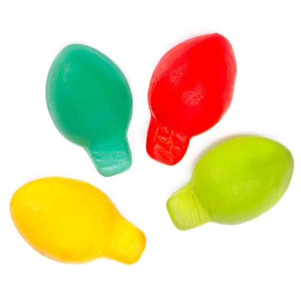 Christmas Light Bulb Gummy Packs: 20-Piece Bag