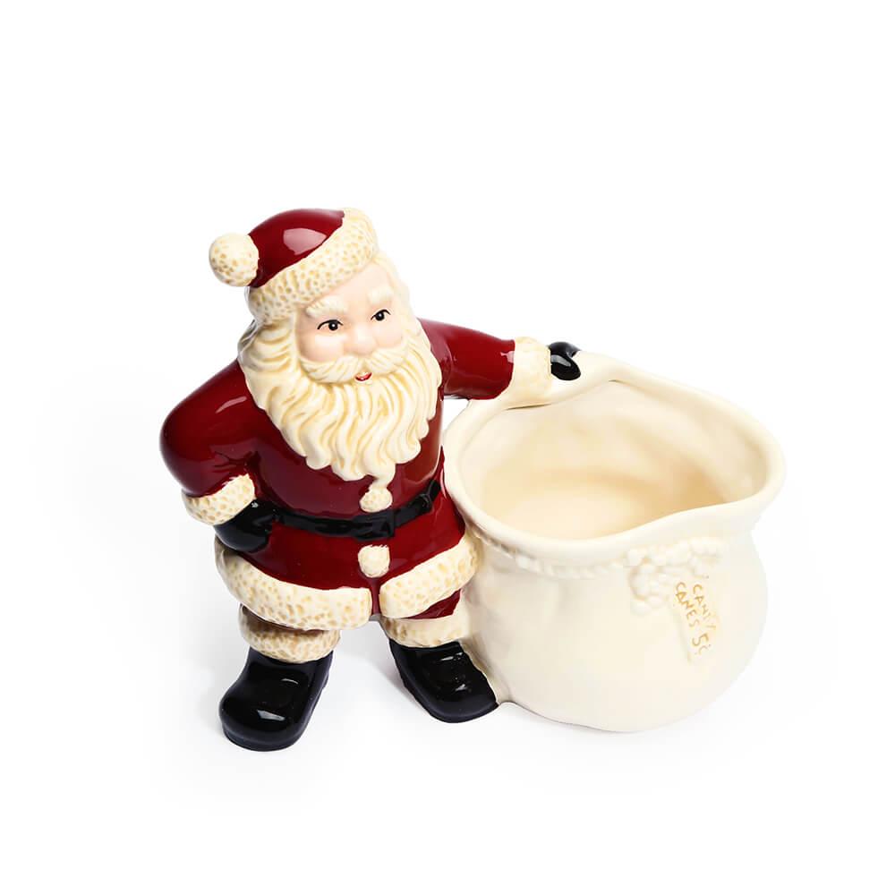 Christmas Santa Ceramic Candy Cane Holder