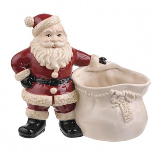 Christmas Santa Ceramic Candy Cane Holder