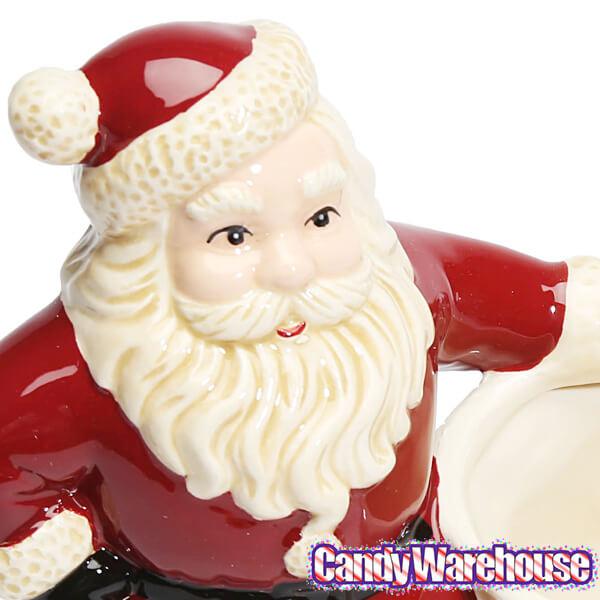 Christmas Santa Ceramic Candy Cane Holder