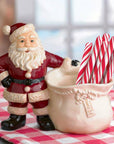 Christmas Santa Ceramic Candy Cane Holder