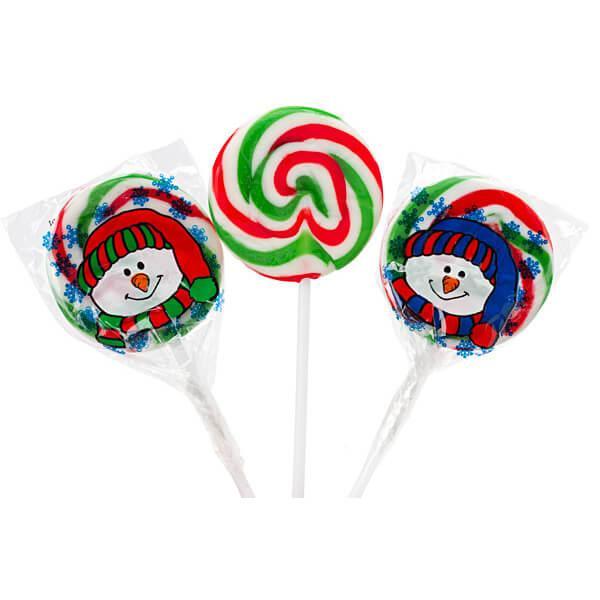 Christmas Swirl Lollipops: 12-Piece Box