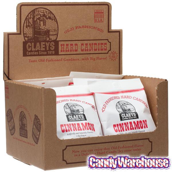 Claeys Hard Candy Drops Bags - Cinnamon: 12-Piece Box - Candy Warehouse