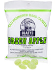 Claeys Hard Candy Drops Bags - Green Apple: 12-Piece Box