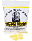 Claeys Hard Candy Drops Bags - Lemon: 12-Piece Box - Candy Warehouse