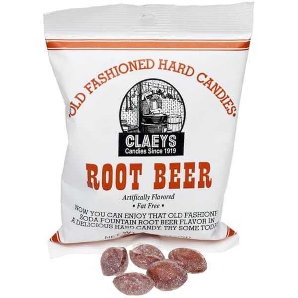 Claeys Hard Candy Drops Bags - Root Beer: 12-Piece Box - Candy Warehouse