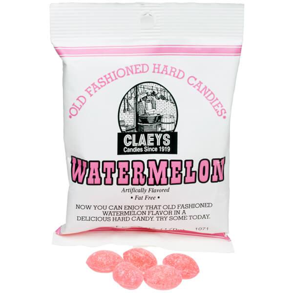 Claeys Hard Candy Drops Bags - Watermelon: 12-Piece Box - Candy Warehouse