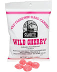 Claeys Hard Candy Drops Bags - Wild Cherry: 12-Piece Box - Candy Warehouse