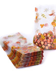 Clear Cello Candy Bags with Autumn Leaves: 100-Piece Box - Candy Warehouse