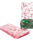 Clear Cello Candy Bags with Candy Canes: 100-Piece Box - Candy Warehouse