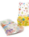 Clear Cello Candy Bags with Spring Flowers: 100-Piece Box