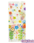 Clear Cello Candy Bags with Spring Flowers: 100-Piece Box