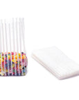 Clear Cello Candy Bags with White Stripes - Small: 100-Piece Box - Candy Warehouse