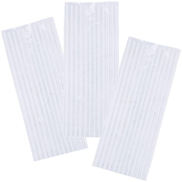 Clear Cello Candy Bags with White Stripes - Small: 100-Piece Box - Candy Warehouse