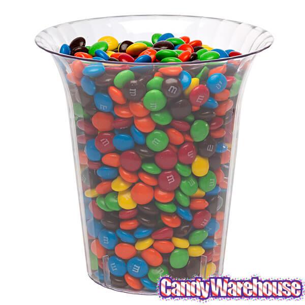 Clear Plastic Flared Cylindrical Candy Container - Small