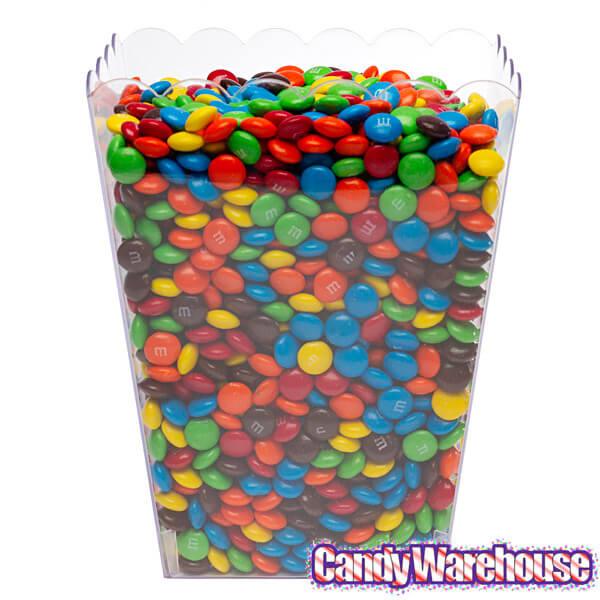 Clear Plastic Popcorn Style Candy Container - Large