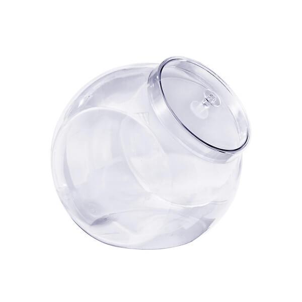 Clear Plastic Round 80-Ounce Container with Lid