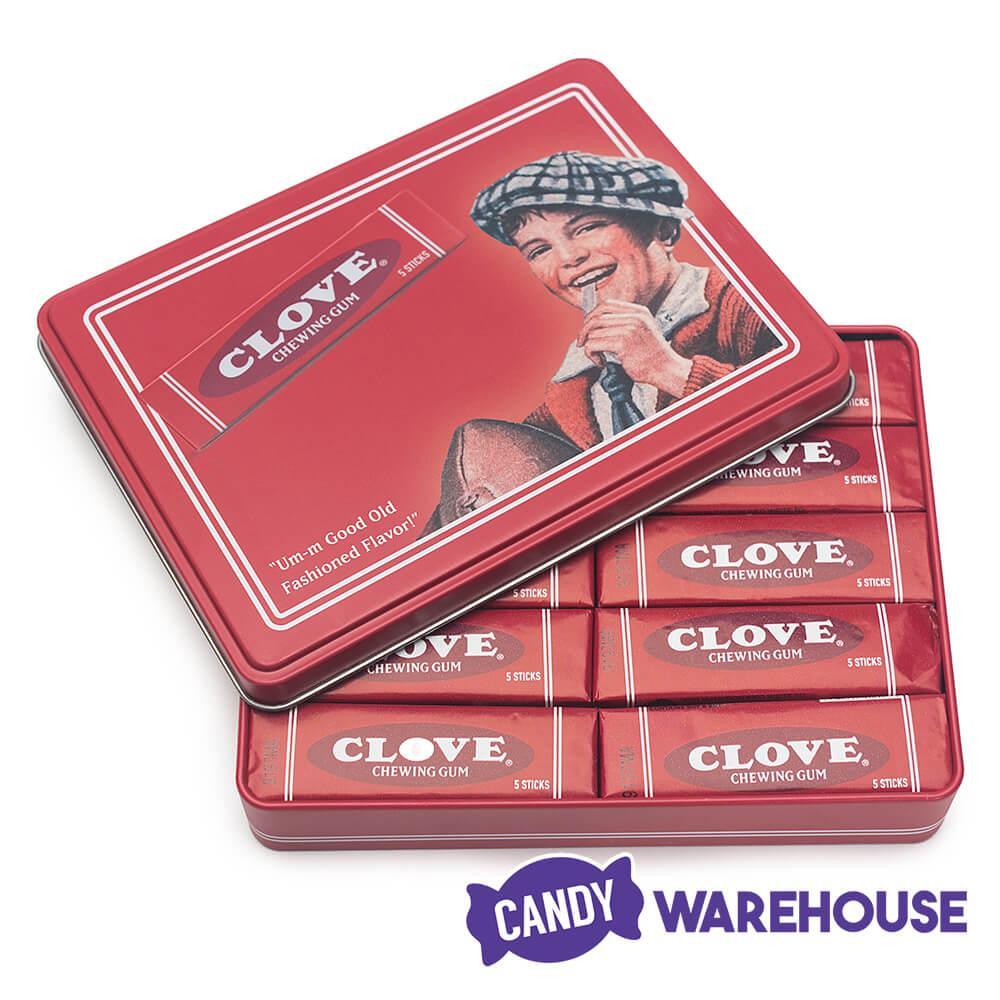 Clove Gum 5-Stick Packs: 10-Piece Gift Tin - Candy Warehouse