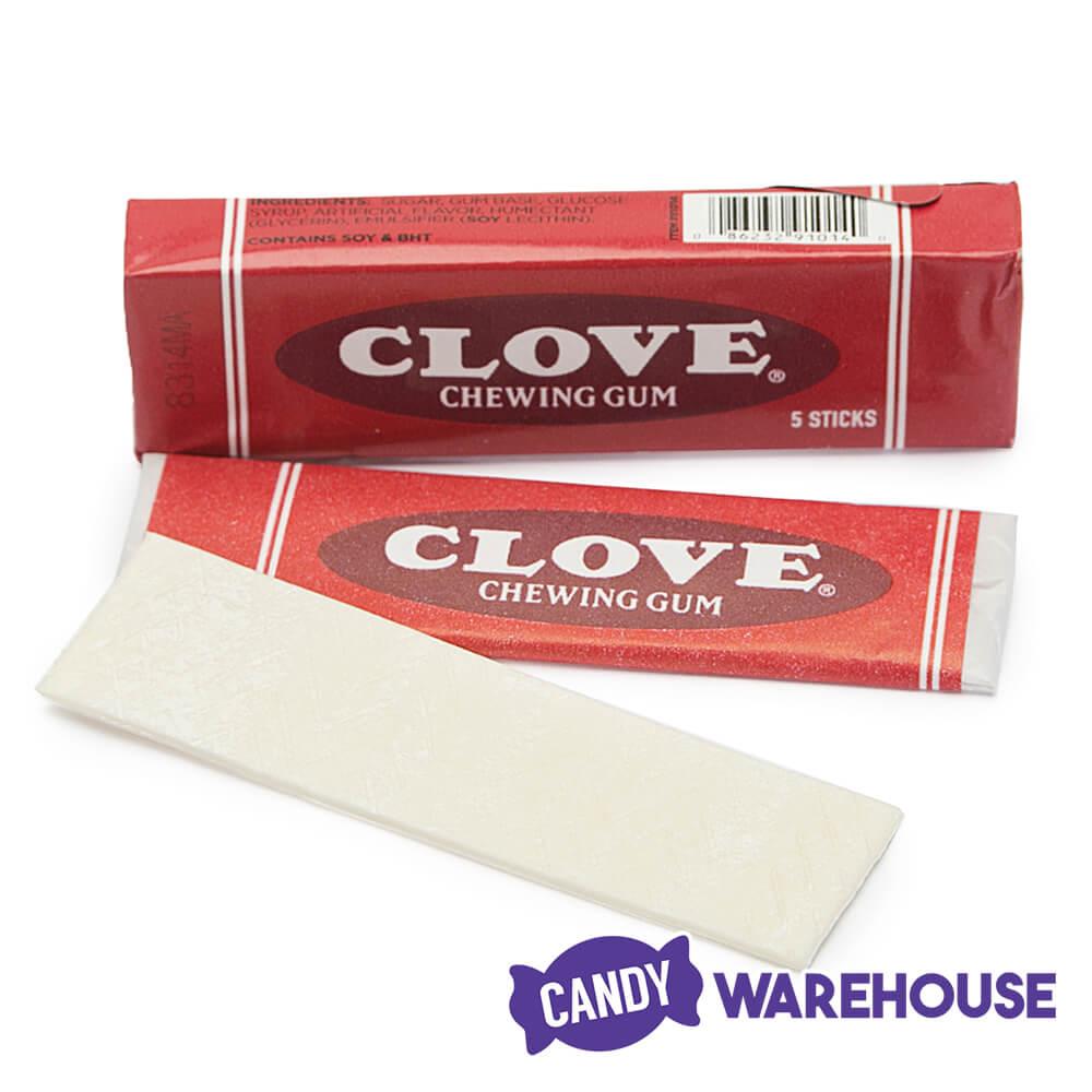 Clove Gum 5-Stick Packs: 20-Piece Box - Candy Warehouse