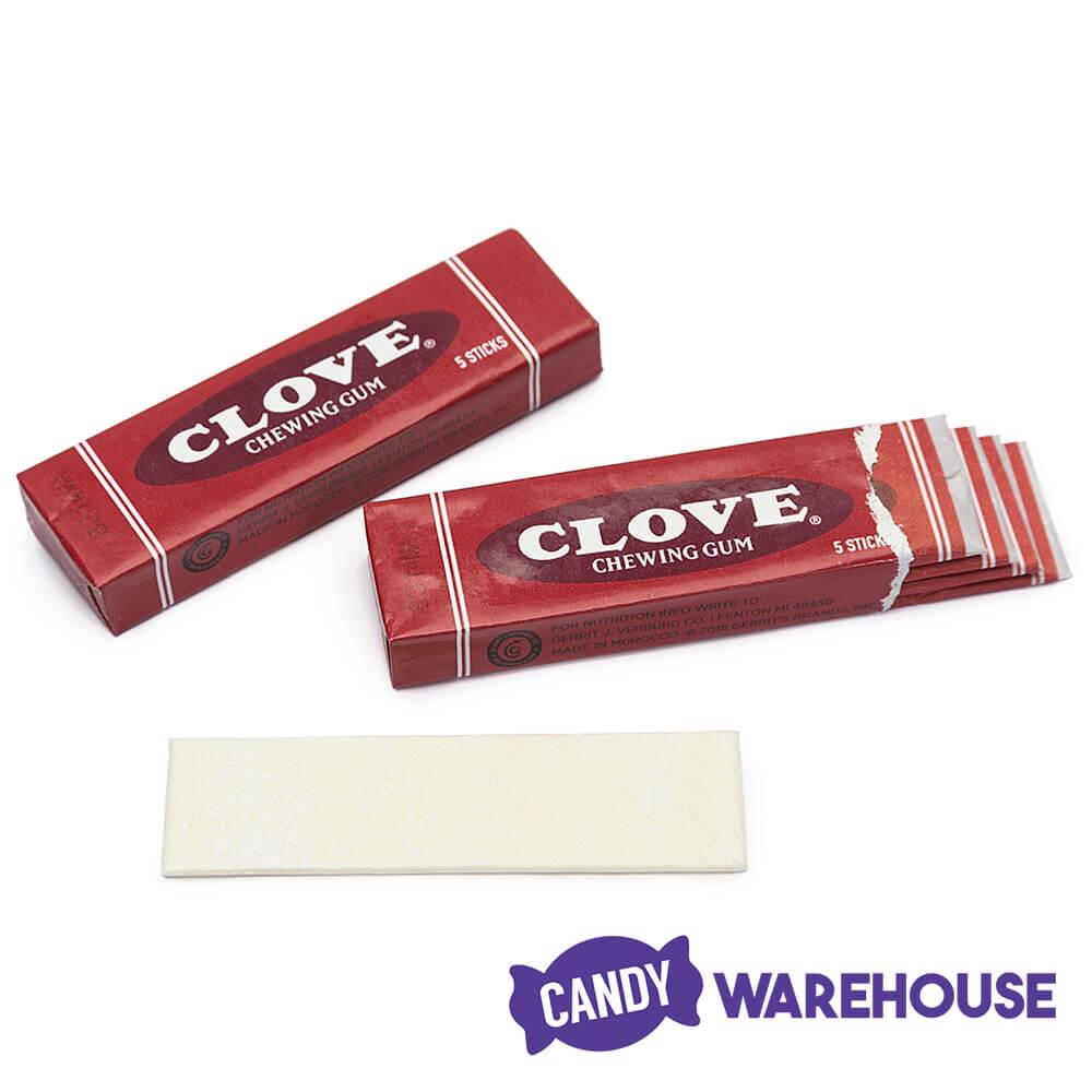 Clove Gum 5-Stick Packs: 20-Piece Box - Candy Warehouse